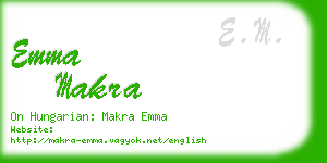 emma makra business card